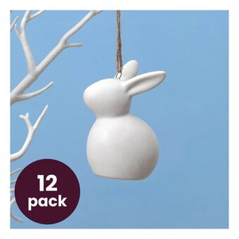 Hanging Ceramic Bunny Decoration 12 Pack Bundle