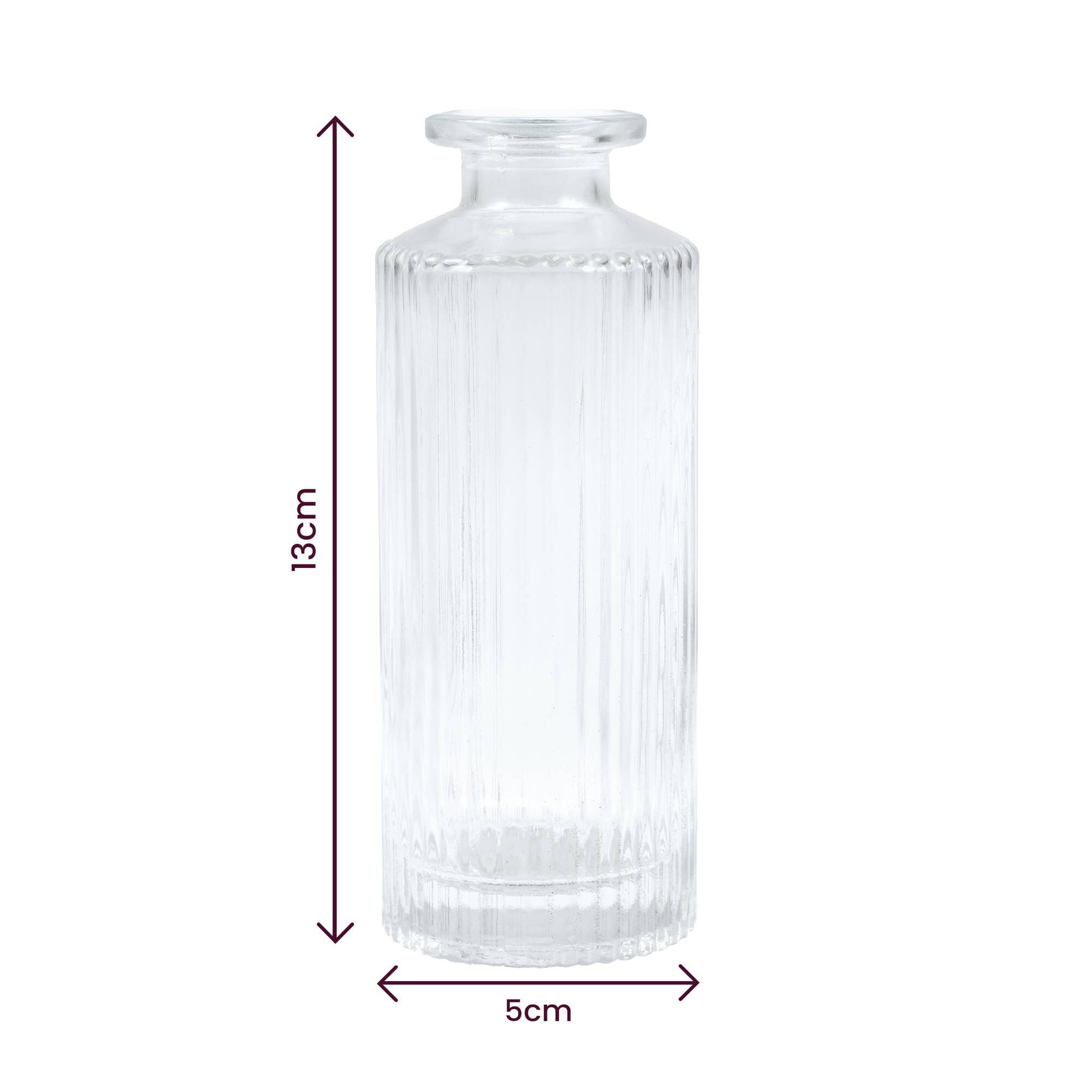 Tall Bud Glass Vase 13cm x 5cm Hobbycraft