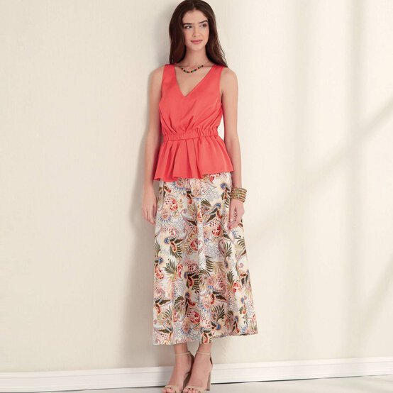 New Look Women's Top and Skirt Sewing Pattern N6668 image number 8