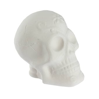 Ceramic Floral Skull 16cm