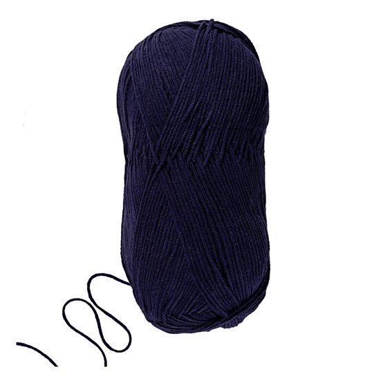 Wendy Navy Supreme Cotton Love DK Yarn 100g image number 3