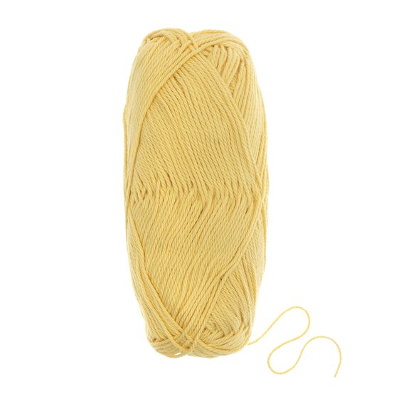 Women’s Institute Yellow That’s So Cotton DK Yarn 100g image number 3