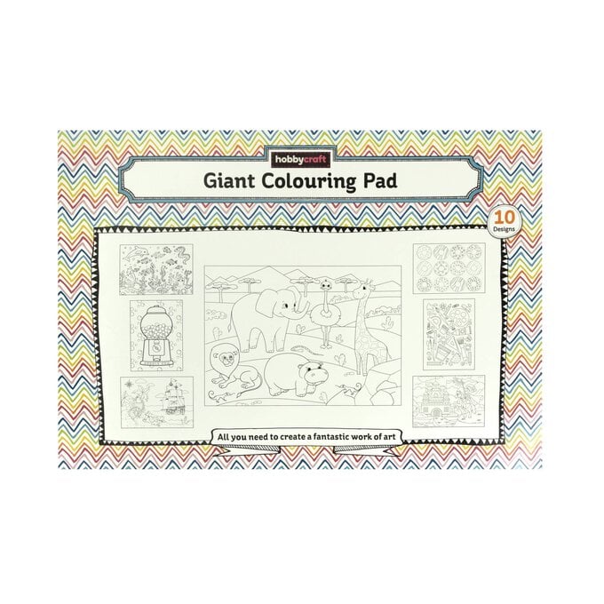 Giant Colouring Pad A2 10 Sheets  image number 1
