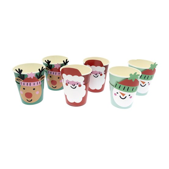 Christmas Character Cups 6 Pack image number 1