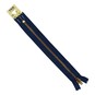 YKK Dark Blue Brass Jeans Zip 18cm image number 2