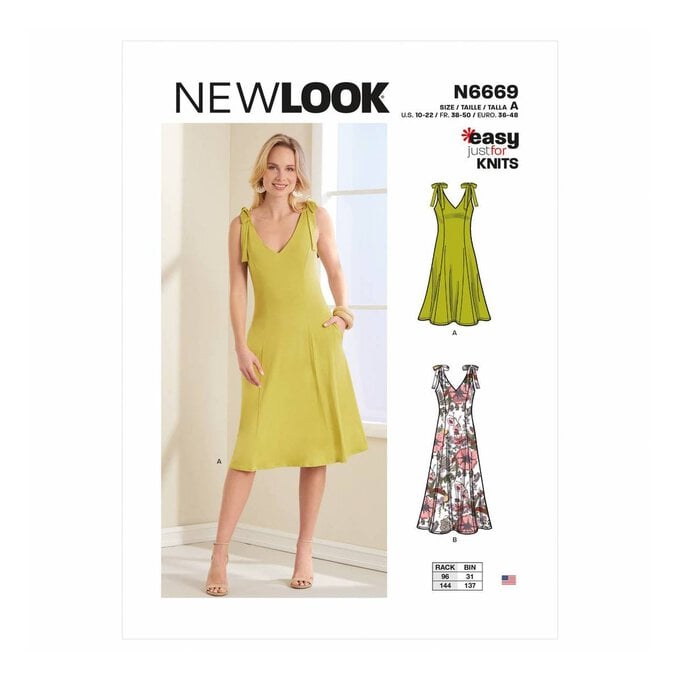 New Look Women's Knit Dress Sewing Pattern N6669 image number 1