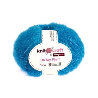 Knitcraft Dark Blue Oh My Fluff Yarn 50g