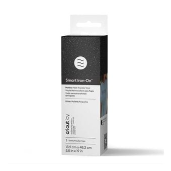 Cricut Joy Black Glitter Smart Iron-On 5.5 x 19 Inches
