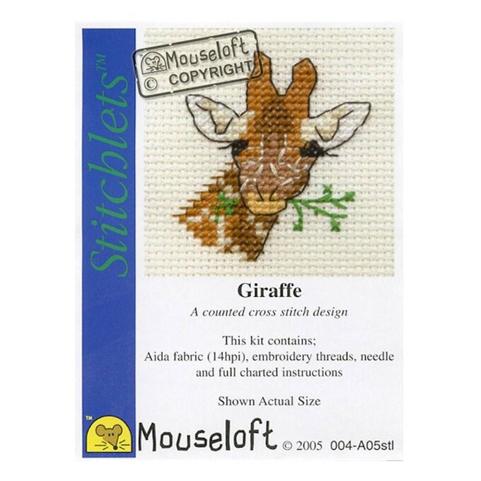 Mouseloft Stitchlets Giraffe Cross Stitch Kit image number 1