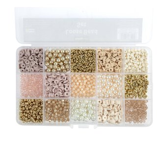 Pink and Gold Loose Bead Set