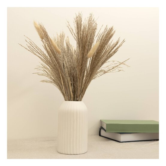 Ceramic Reeded Vase 10cm x 17.5cm image number 2