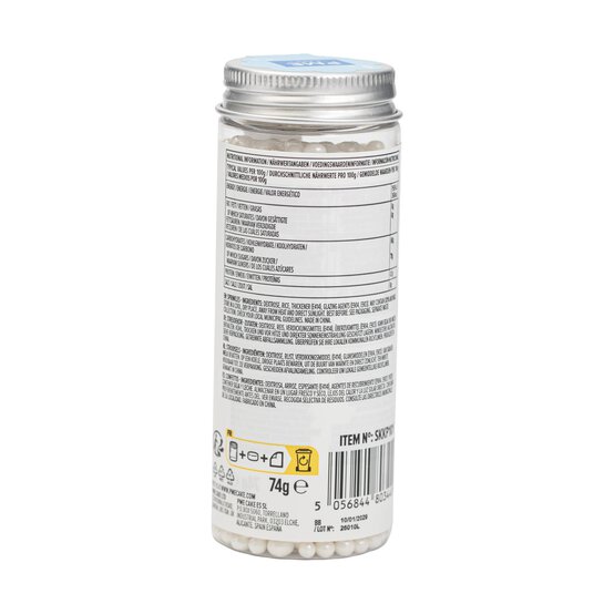 PME White Pearl Sprinkles 4mm 74g image number 5