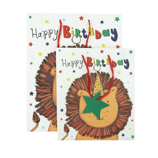 Lion Birthday Gift Bag 21.5cm x 25cm image number 4