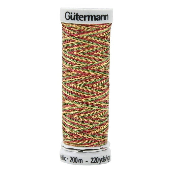 Gutermann Multicoloured Sulky Metallic Thread 200m (7027) image number 1