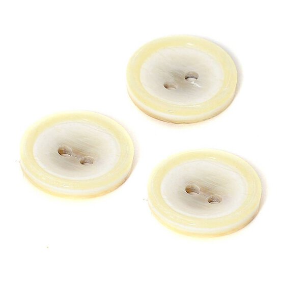 Hemline Cream Basic Knitwear Button 3 Pack image number 1
