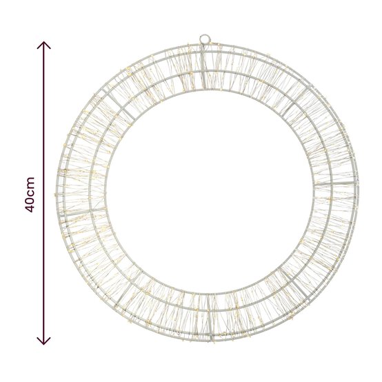 White LED Wreath 40cm image number 4