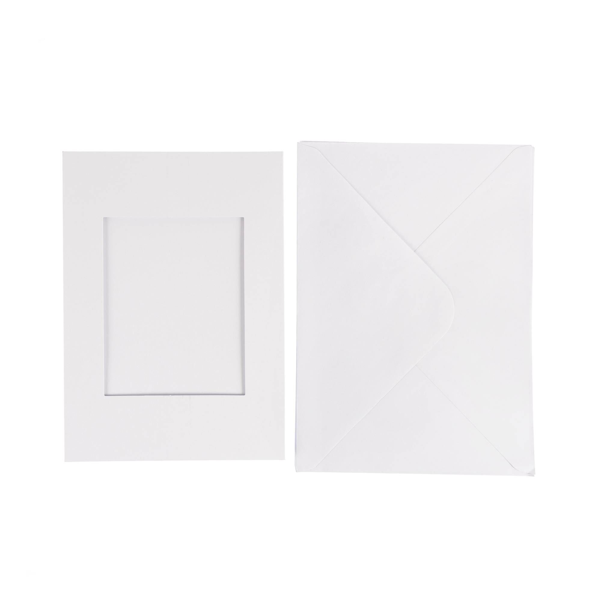 Retangle Card White Rectangle Aperture Cards A5 10 Pack | Hobbycraft