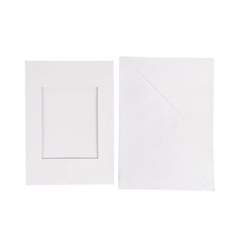 White Rectangle Aperture Cards and Envelopes A5 10 Pack image number 3