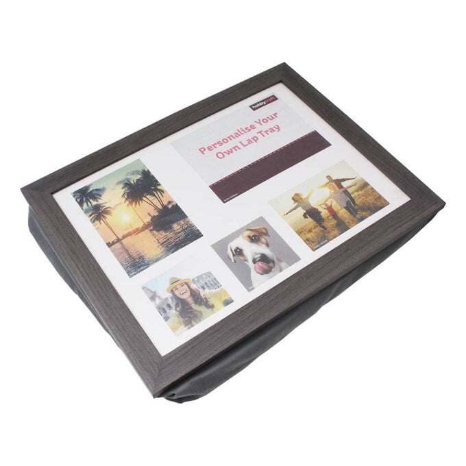 Personalised Grey Lap Tray image number 1