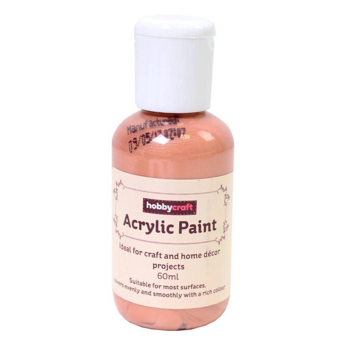 Rose Gold Metallic Acrylic Craft Paint 60ml | Hobbycraft