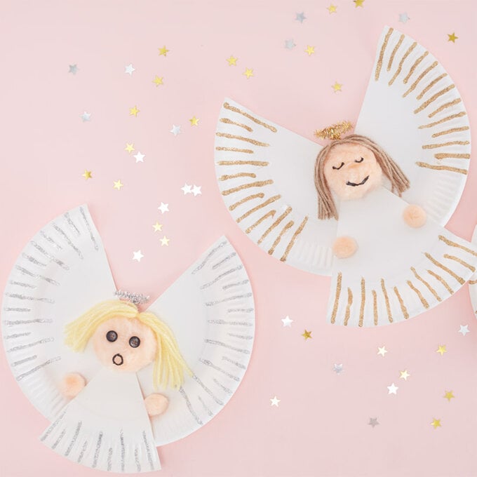 How to Make Paper Plate Angels image number 1