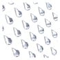Silver Adhesive Teardrop Gems 36 Pack image number 2