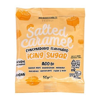 Ingenious Edibles Salted Caramel Flavoured Icing Sugar 50g