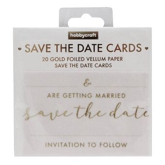 Gold Vellum Save The Date Cards 20 Pack