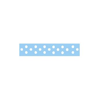 Baby Blue Polka Dot Grosgrain Ribbon 13mm x 5m