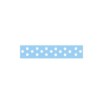Baby Blue Polka Dot Grosgrain Ribbon 13mm x 5m