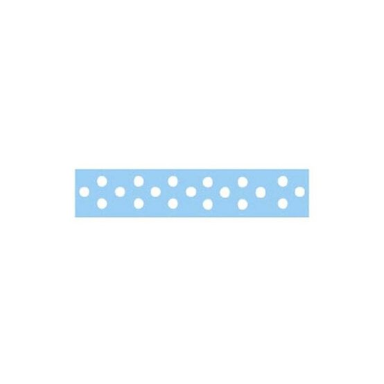 Baby Blue Polka Dot Grosgrain Ribbon 13mm x 5m