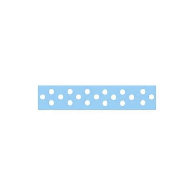 Baby Blue Polka Dot Grosgrain Ribbon 13mm x 5m image number 1