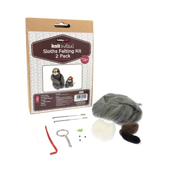 Sloths Felting Kit 2 Pack image number 1