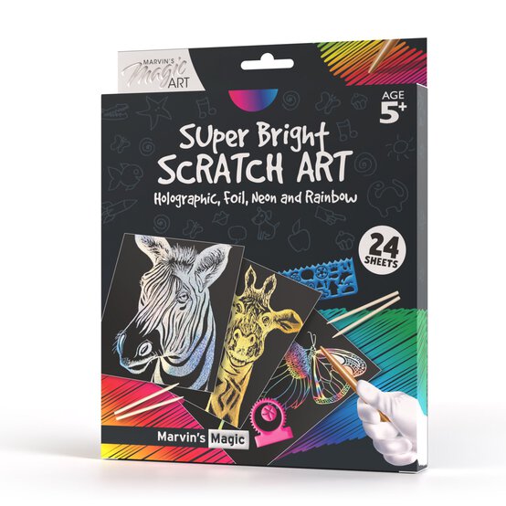 Marvin's Magic Super Bright Scratch Art image number 1