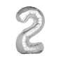 Extra Large Silver Foil Number 2 Balloon image number 1