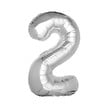 Extra Large Silver Foil Number 2 Balloon