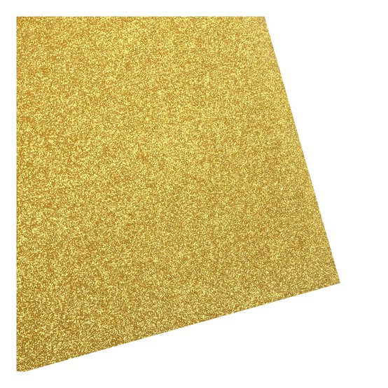 Gold Glitter Iron-On Vinyl 12 x 24 Inches image number 4