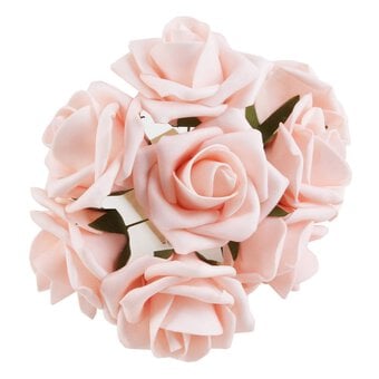Light Pink Open Rose Bouquet 8 Pieces image number 3