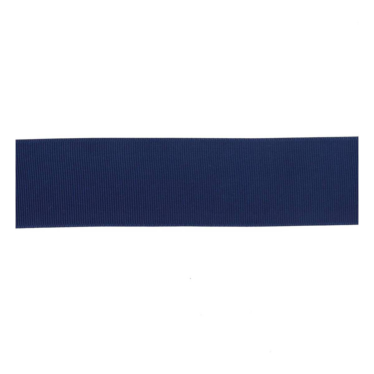 Navy Blue Grosgrain Ribbon 38mm x 5m Hobbycraft