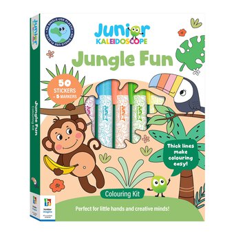 Junior Kaleidoscope Colouring Kit: Jungle Fun