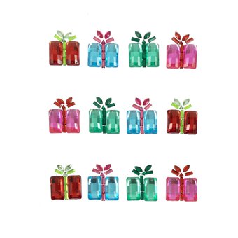 Christmas Present Bling Stickers 12 Pack