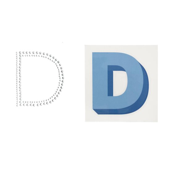 Cold Transfer and Bling Letter D Sticker Set image number 3