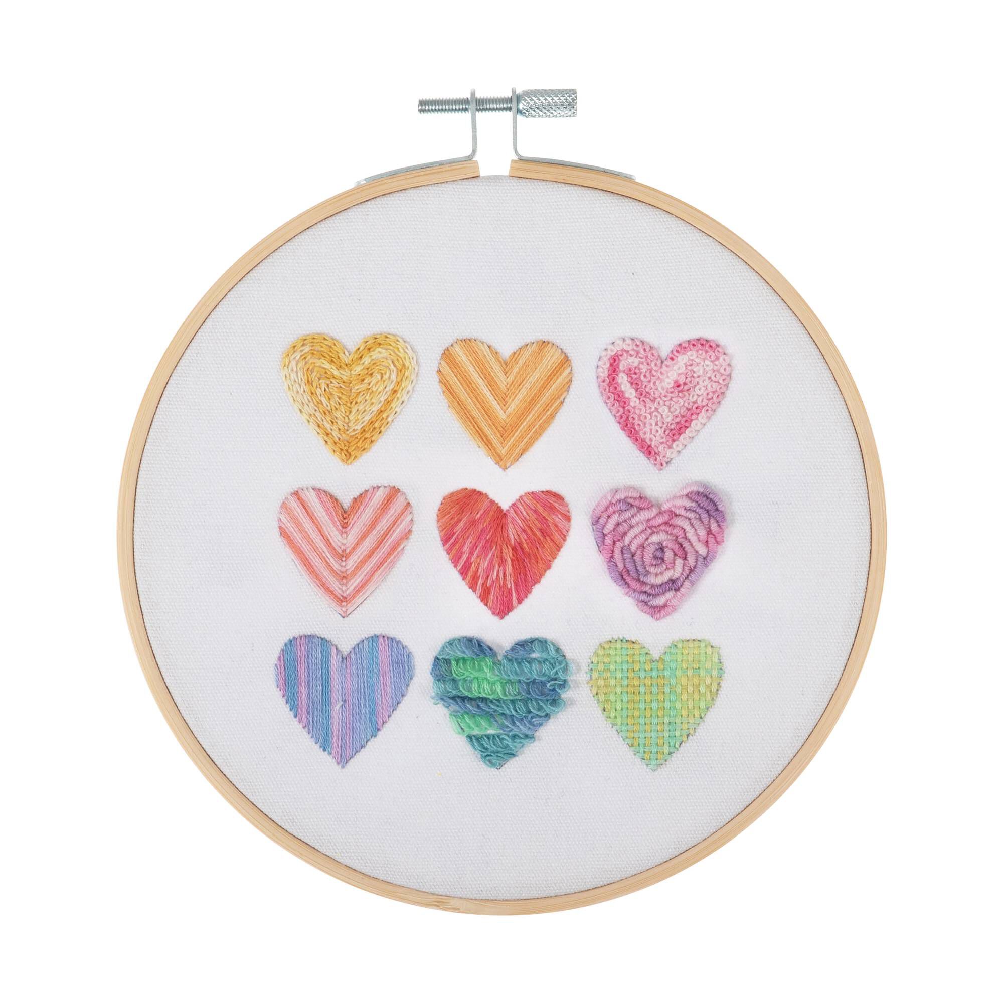 Trimits Ombre Hearts Embroidery Hoop Kit Hobbycraft