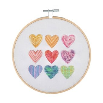 Trimits Ombre Hearts Embroidery Hoop Kit image number 2