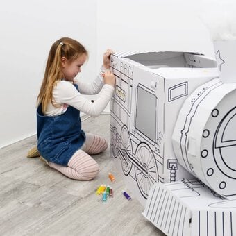 Colour-In Cardboard Train 102cm image number 4