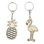 Colour Your Own Tropical Wooden Keyring 2 Pack image number 1