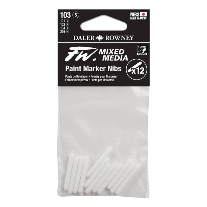 Daler-Rowney FW Round Nibs 1-2mm 12 Pack image number 1