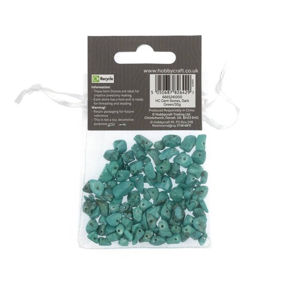 Dark Green Gem Stones 30g image number 4