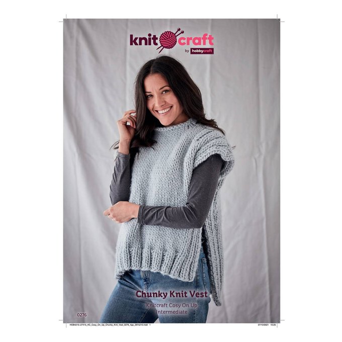 Knitcraft Chunky Knit Vest Digital Pattern 0276