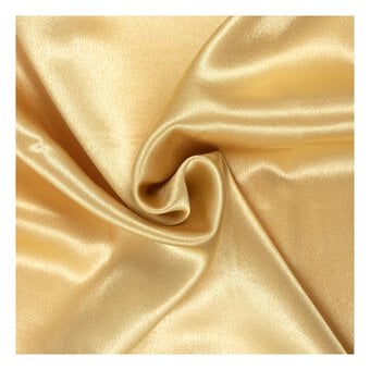 Gold Crepe Satin Fabric by the Metre